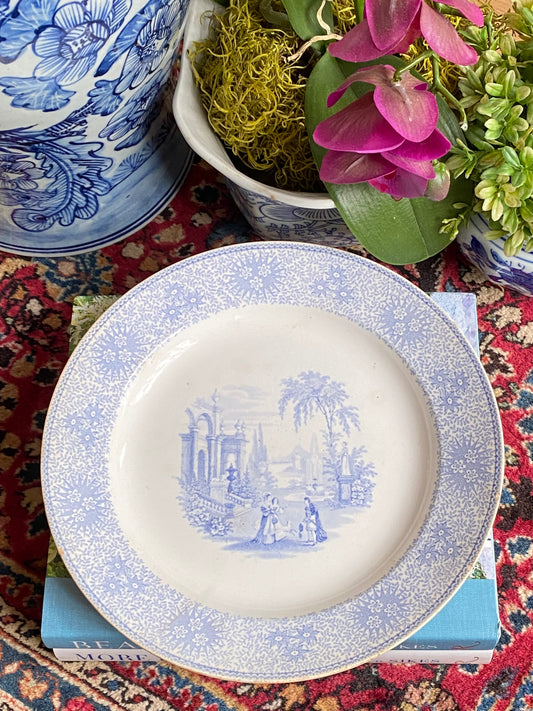 Lovely 1800s Antique W. Adams & Sons Isola Belle Dinner Plate